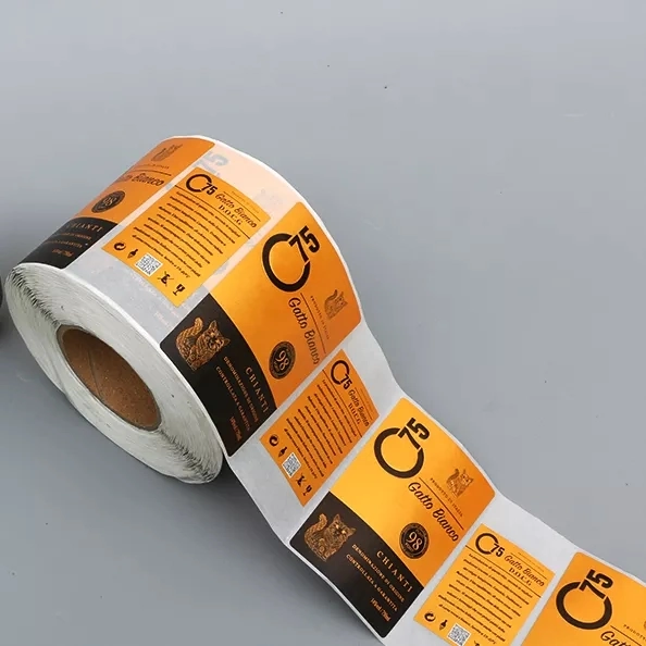 Custom Matte Self Adhesive Roll Kraft Paper Design Food Product Packaging Printing Label Stickers