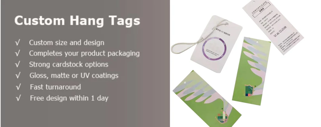 Wholesale Custom Branded Kraft Paper Foil Logo Labels Hang Tag Price Garment Labels Clothing Tag