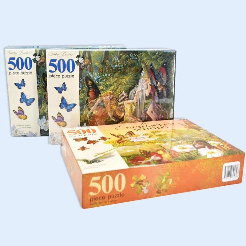 New Design 500 1000 Pieces Jigsaw Puzzle with Box Set for Kids and Adult