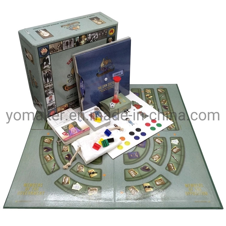 OEM Custom Foldable Game Board Family Cardboard Game Set Printing Family Travel Game with Game Pieces