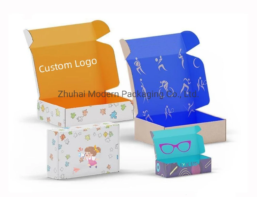 Cmyk Printing Cardboard Paper Package Mailing Boxes Mailer Packaging Shipper Corrugated Box