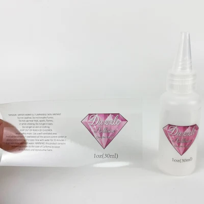 Lip Gloss Labels Custom Transparent Sticker Printing Sheet Matte Stickers with Logo