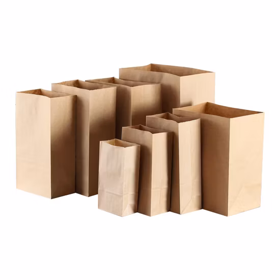 Recycled Kraft Fast Food Bread Hamburg Sandwich Disposable Paper Bag