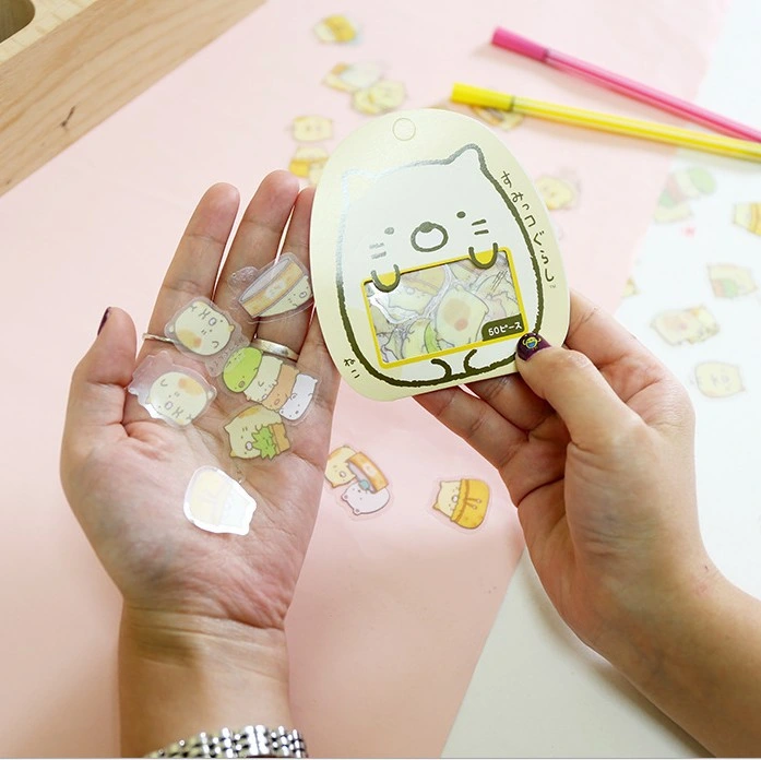 China Manufacturer Direct Custom Cartoon Cute Animal Transparent Stickers PVC Sticker