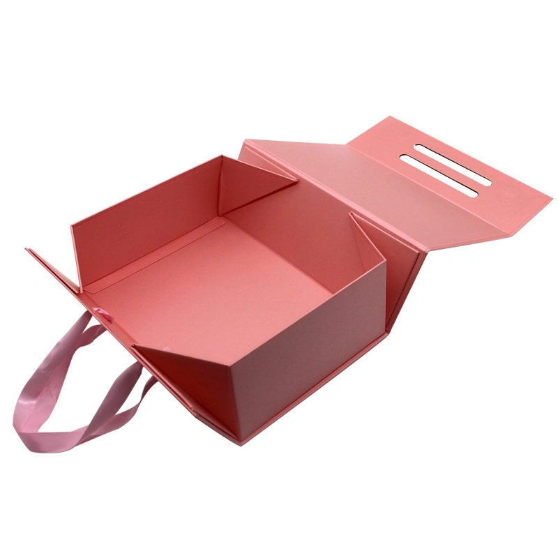 Manufacturer Wholesale Custom Logo Apparel Shoe Packaging Foldable Paper Cardboard Ribbon Handle Wedding Packaging Gift Boxes