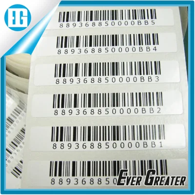 Black Commodity Bar Code Printing Waterproof Adhesive Label