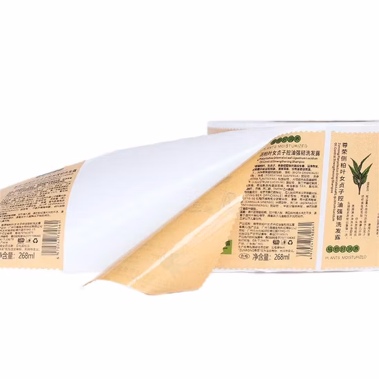 Custom Matte Self Adhesive Roll Kraft Paper Design Food Product Packaging Printing Label Stickers